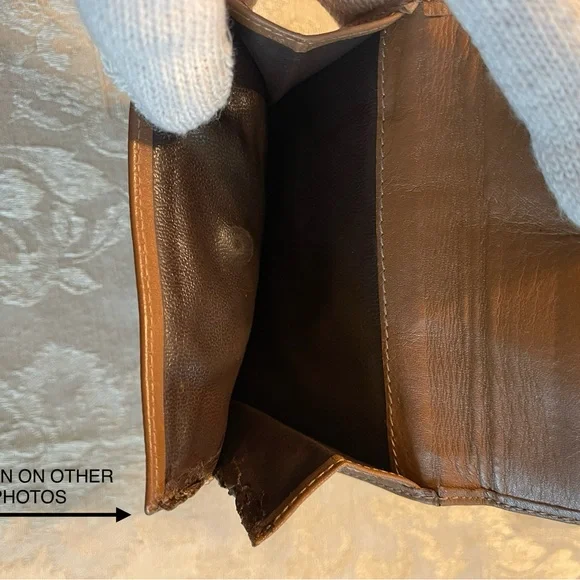 CHRISTIAN DIOR VINTAGE HONEYCOMB COLLECTION SHORT WALLET - Picture 6 of 11